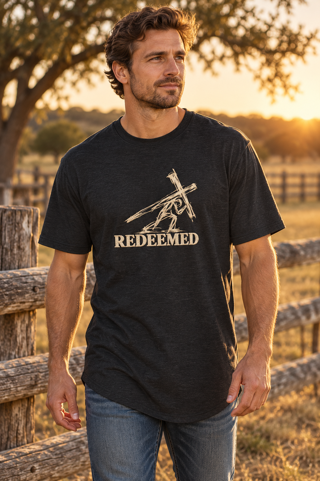 Redeemed Long Tee — product view 4