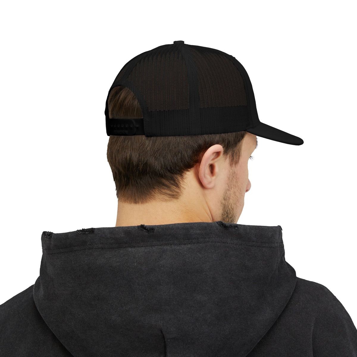 LFD Signature Trucker Hat — Black, back on model