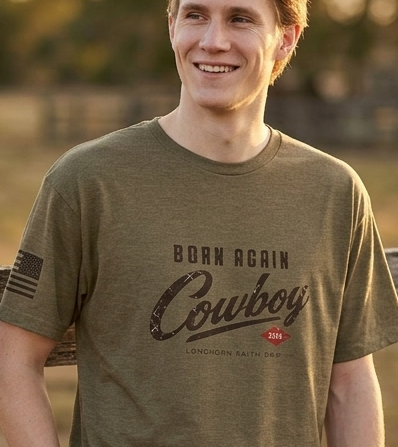 Born Again Cowboy Long Tee — product view 1