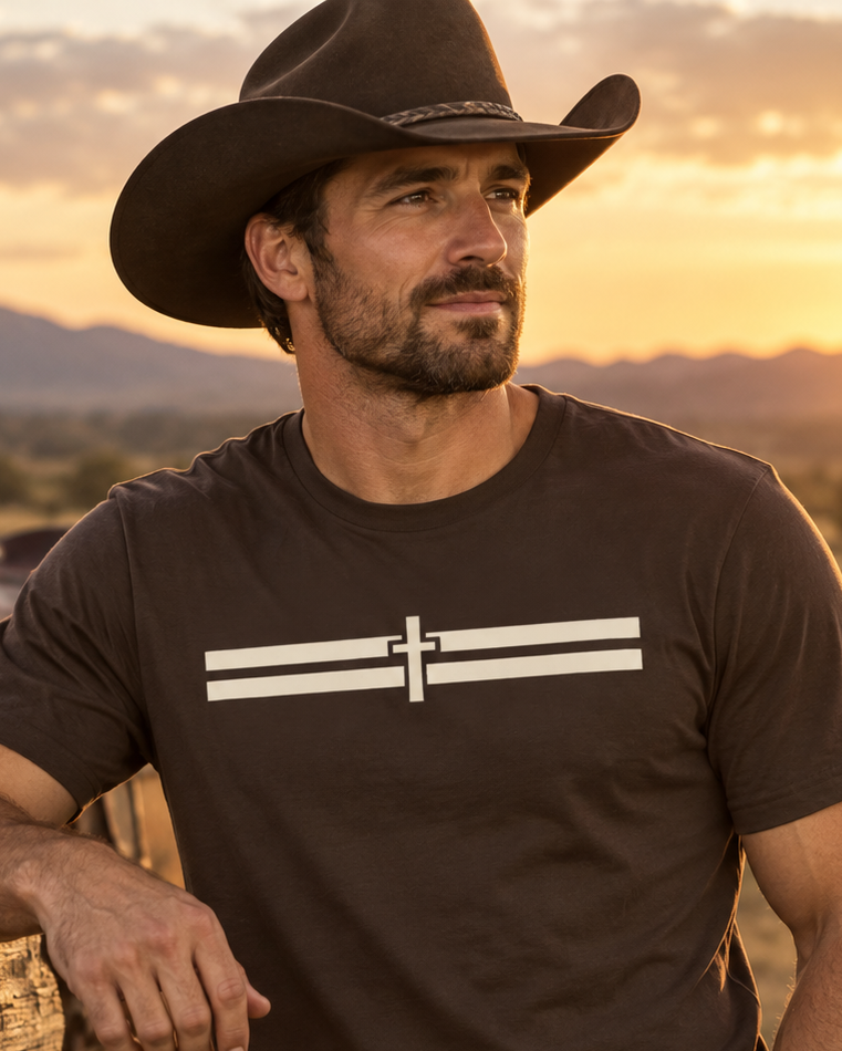 CROSS STRIPE Tee - Dark — product view 1