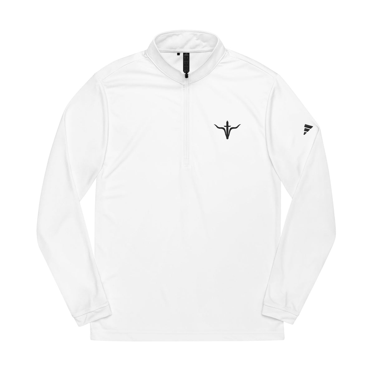 LFD adidas Quarter-Zip — White, front view