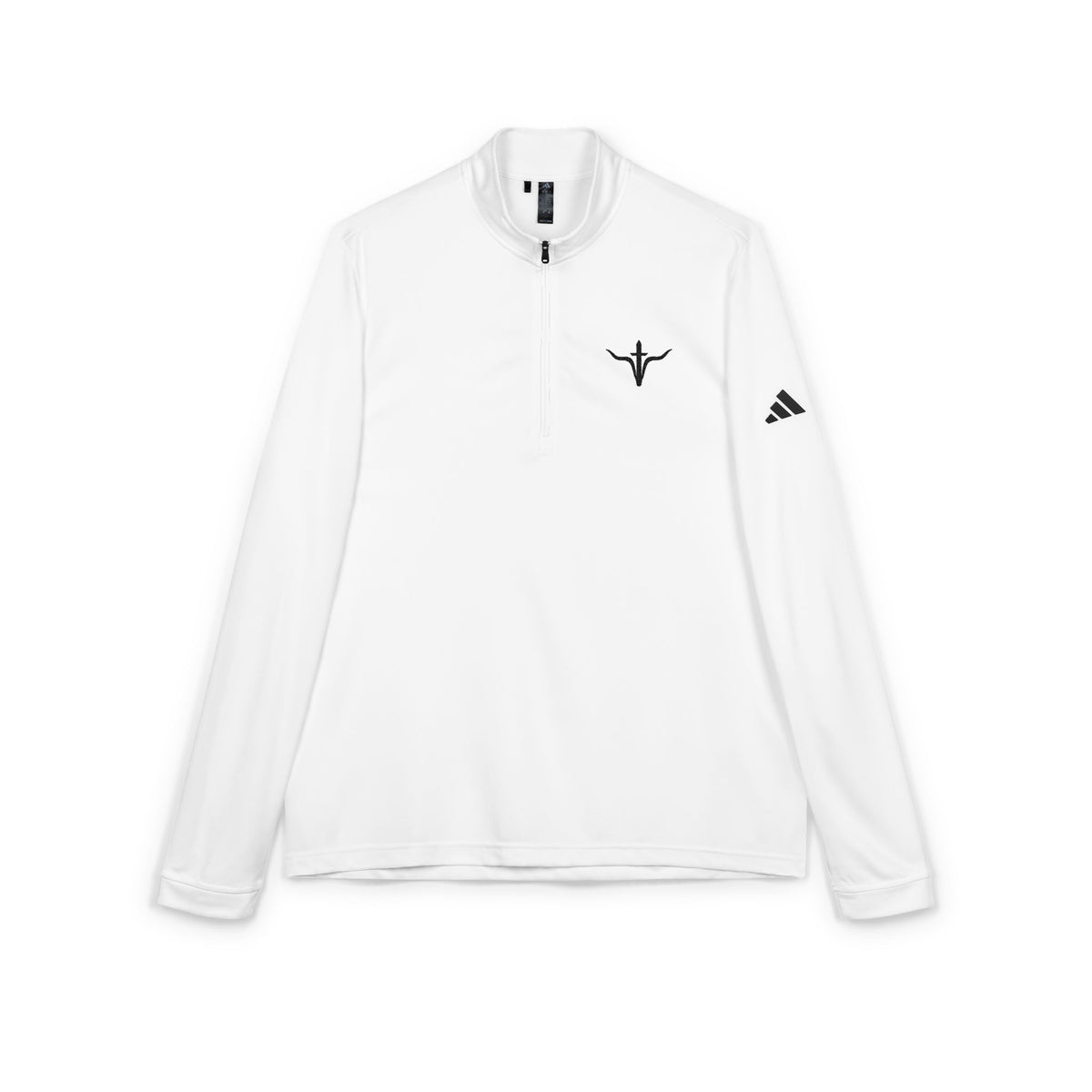 LFD adidas Quarter-Zip — White, angled front view
