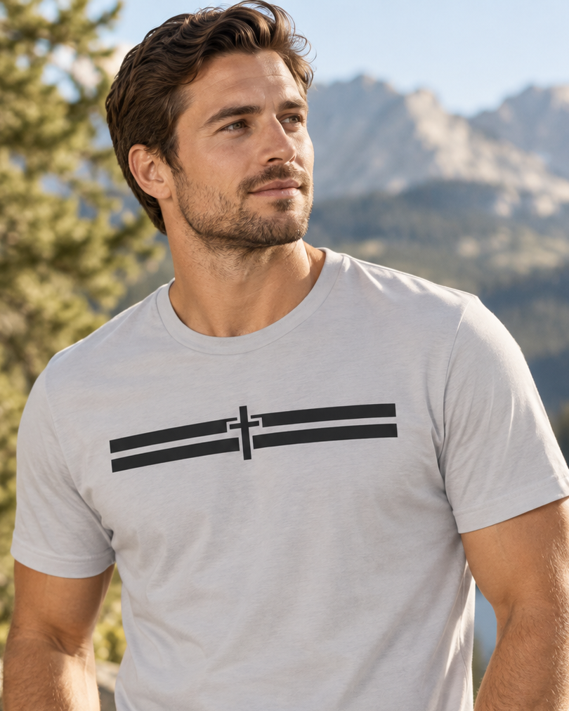 CROSS STRIPE Tee - Light — product view 1