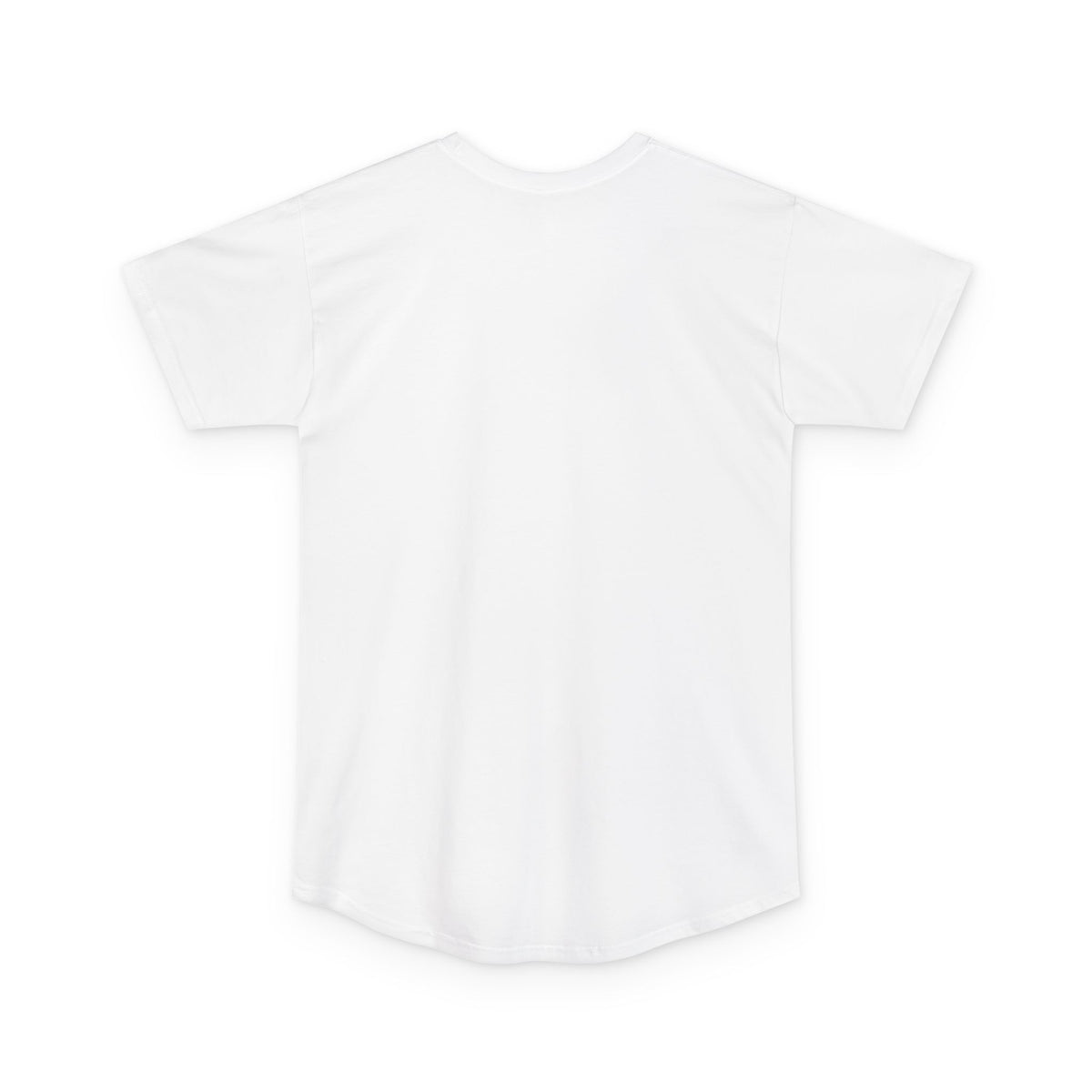 Holy Stripes Long Body Tee - Light — White, back view