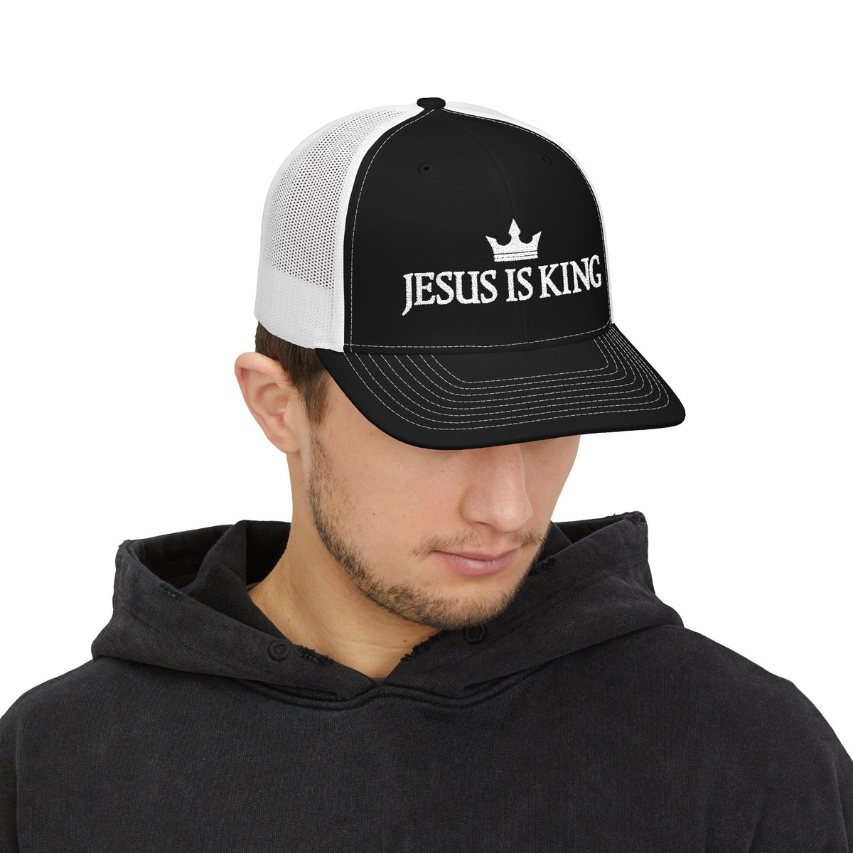 Jesus Is King Richardson Trucker Hat, additional view 5