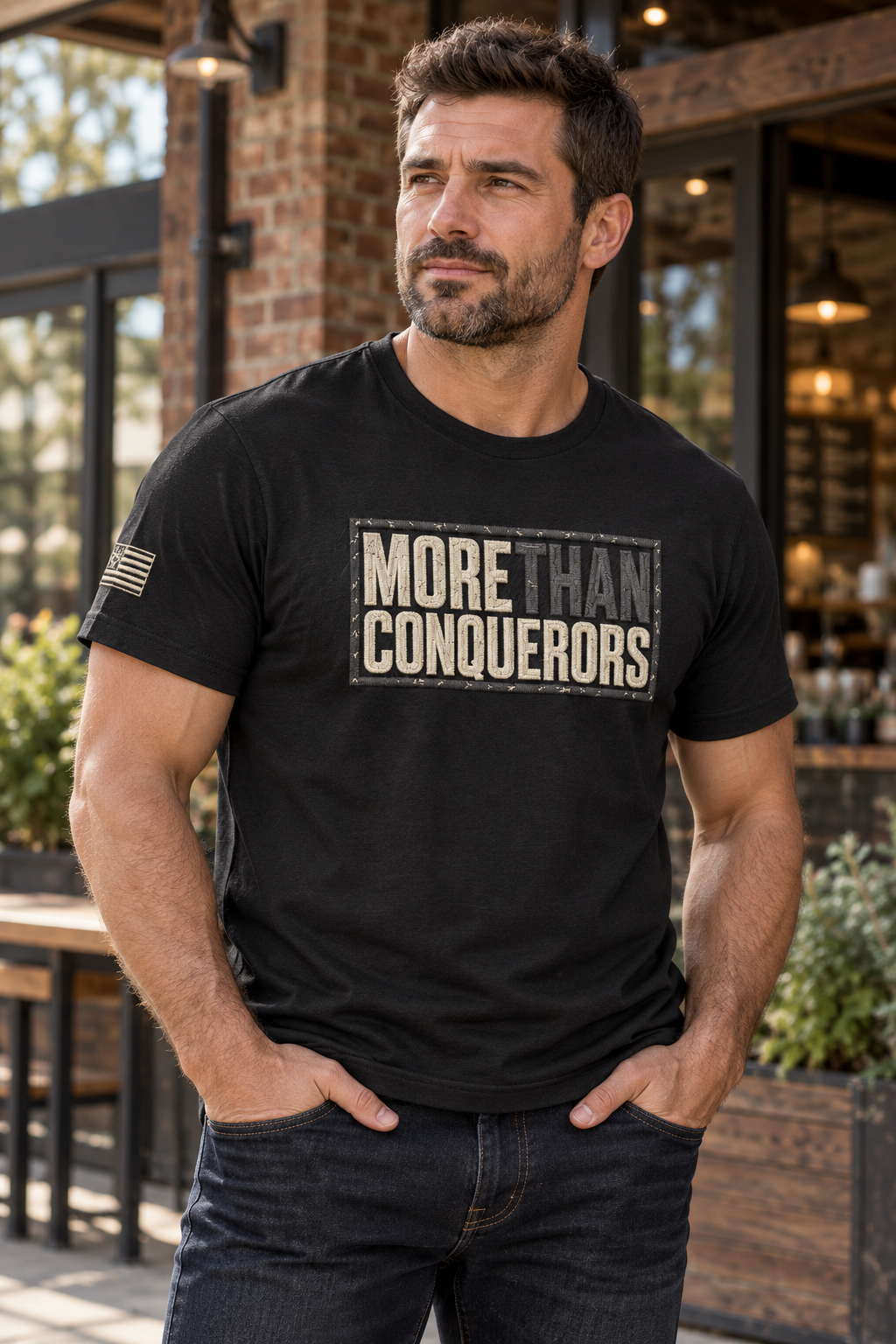 More Than Conquerors Graphic Tee — product view 2