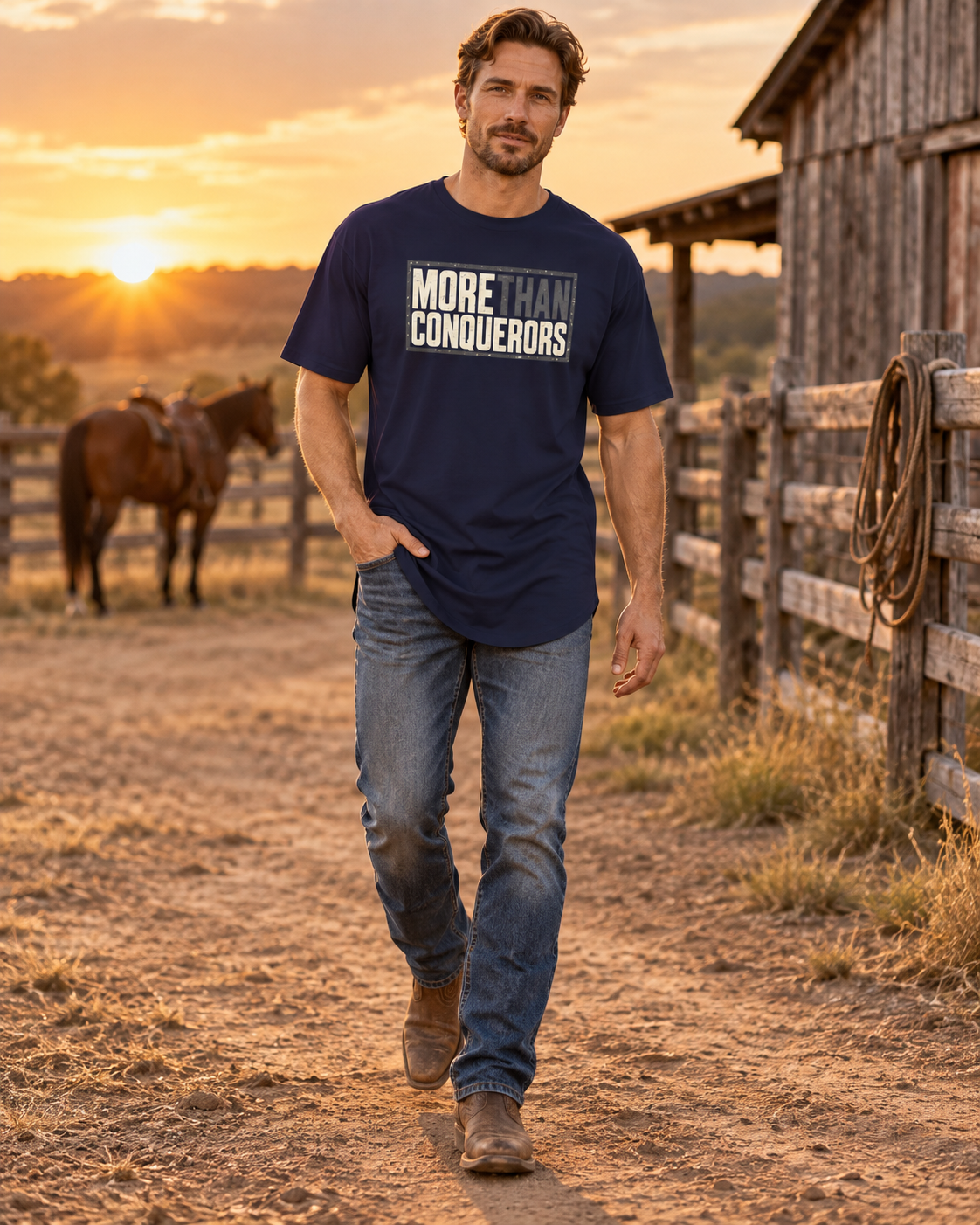 More Than Conquerors Long Tee — product view 3