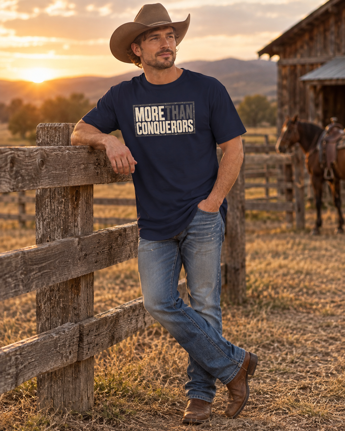 More Than Conquerors Long Tee — product view 2