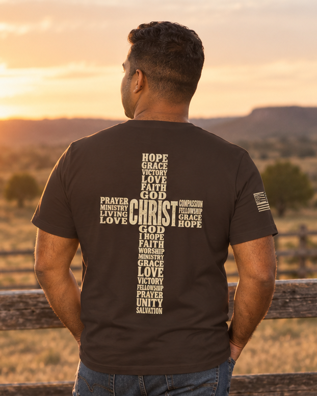 Christ Word Art Graphic Tee — product view 1