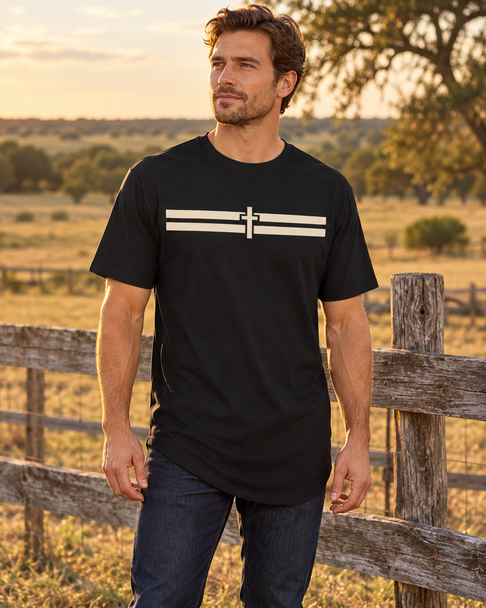 Holy Stripes Tall Tee - Dark