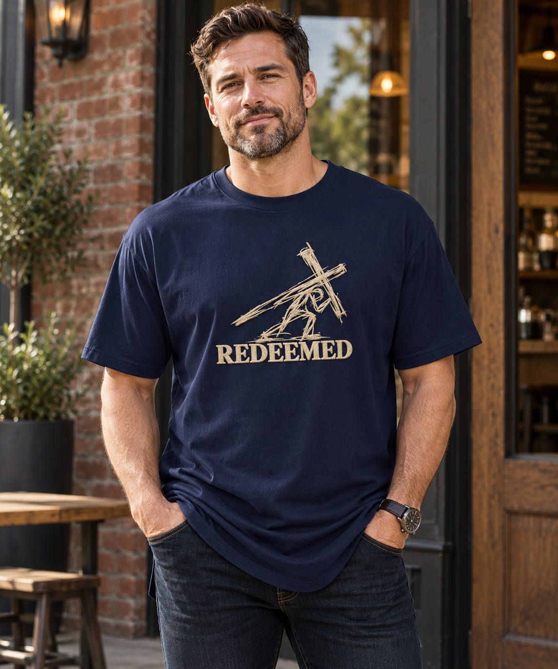 Redeemed Long Tee — product view 2