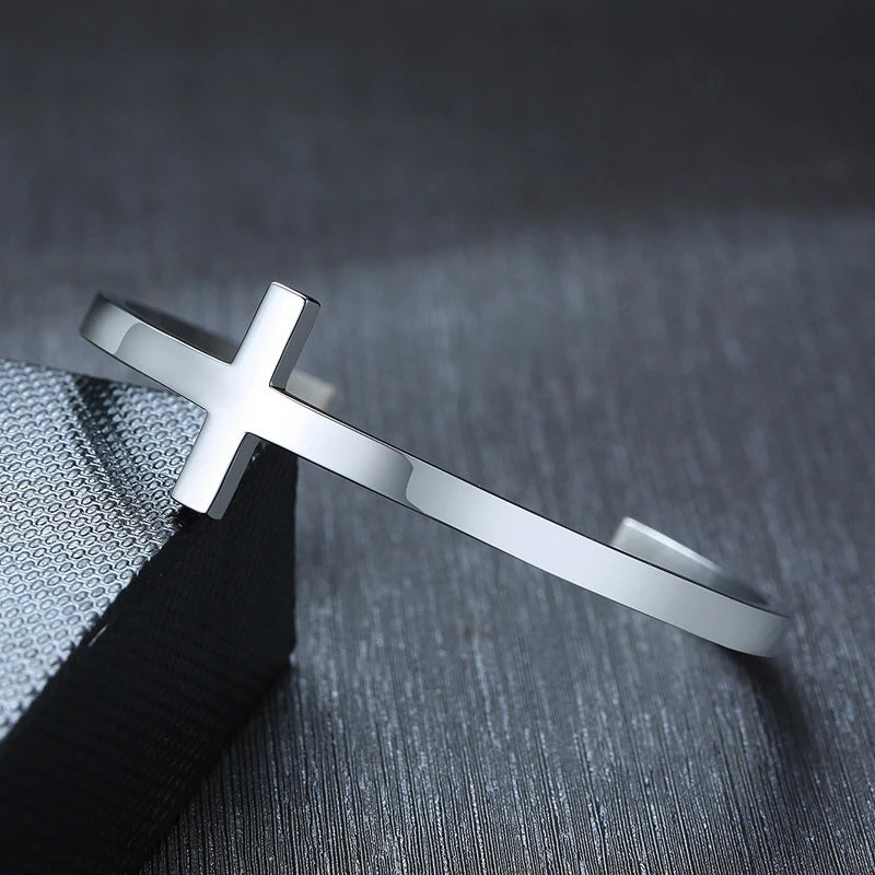 LFD Emblem Steel Cuff Bracelet — product view 3