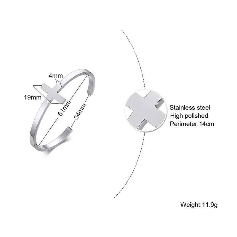 LFD Emblem Steel Cuff Bracelet — product view 2
