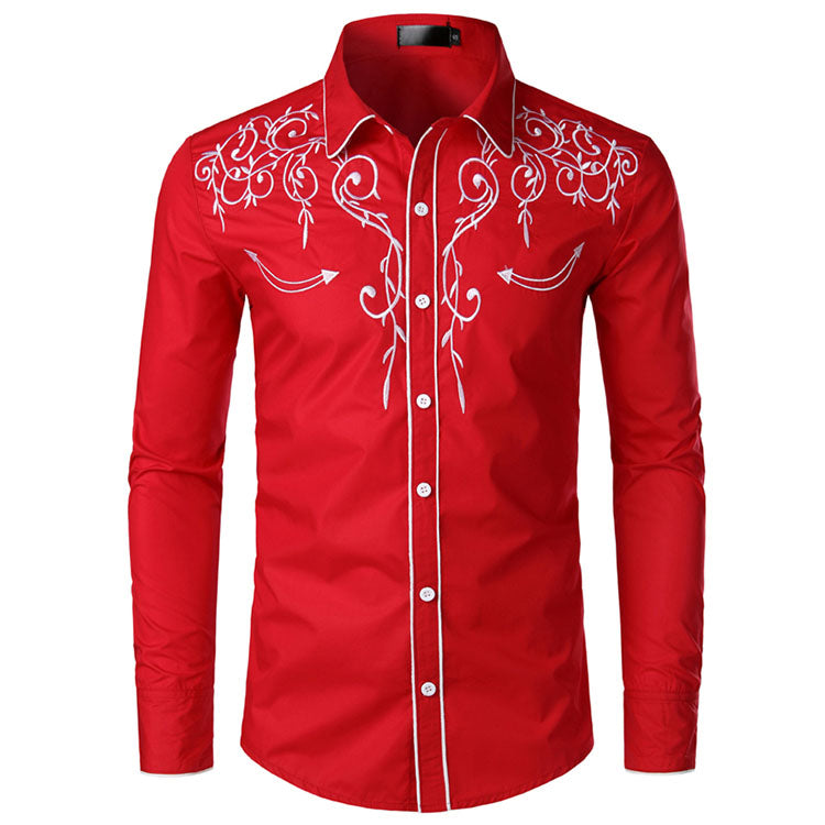 Slim Fit Western Long Sleeve Shirt, additional view 13