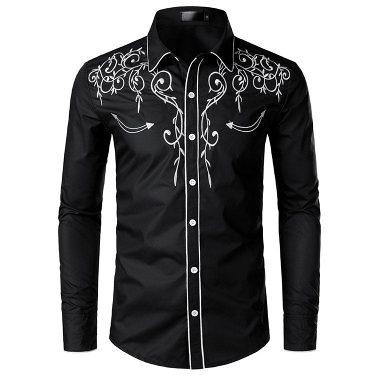 Slim Fit Western Long Sleeve Shirt, additional view 5