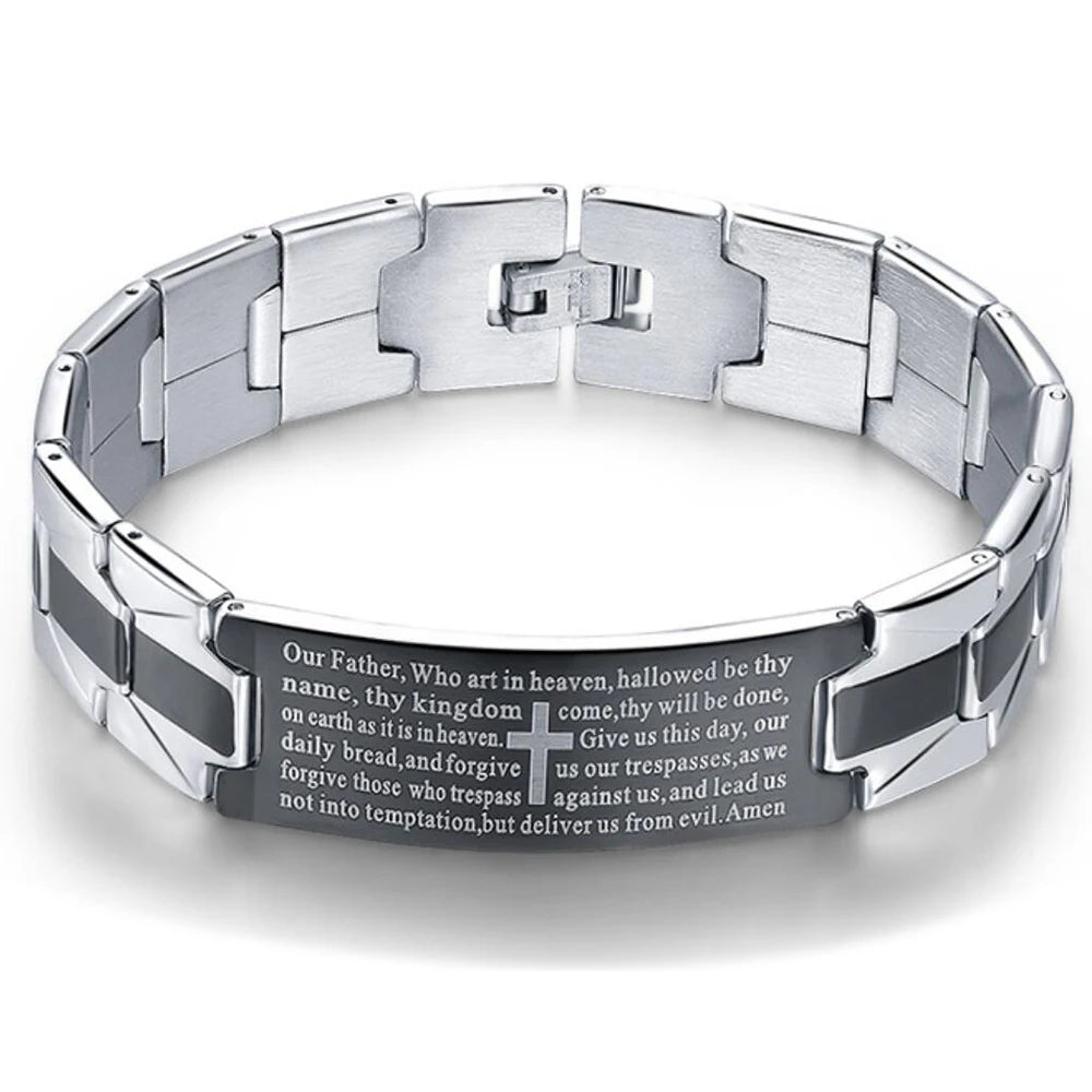 Engraved Stainless Steel Chain Bracelet — product view 10