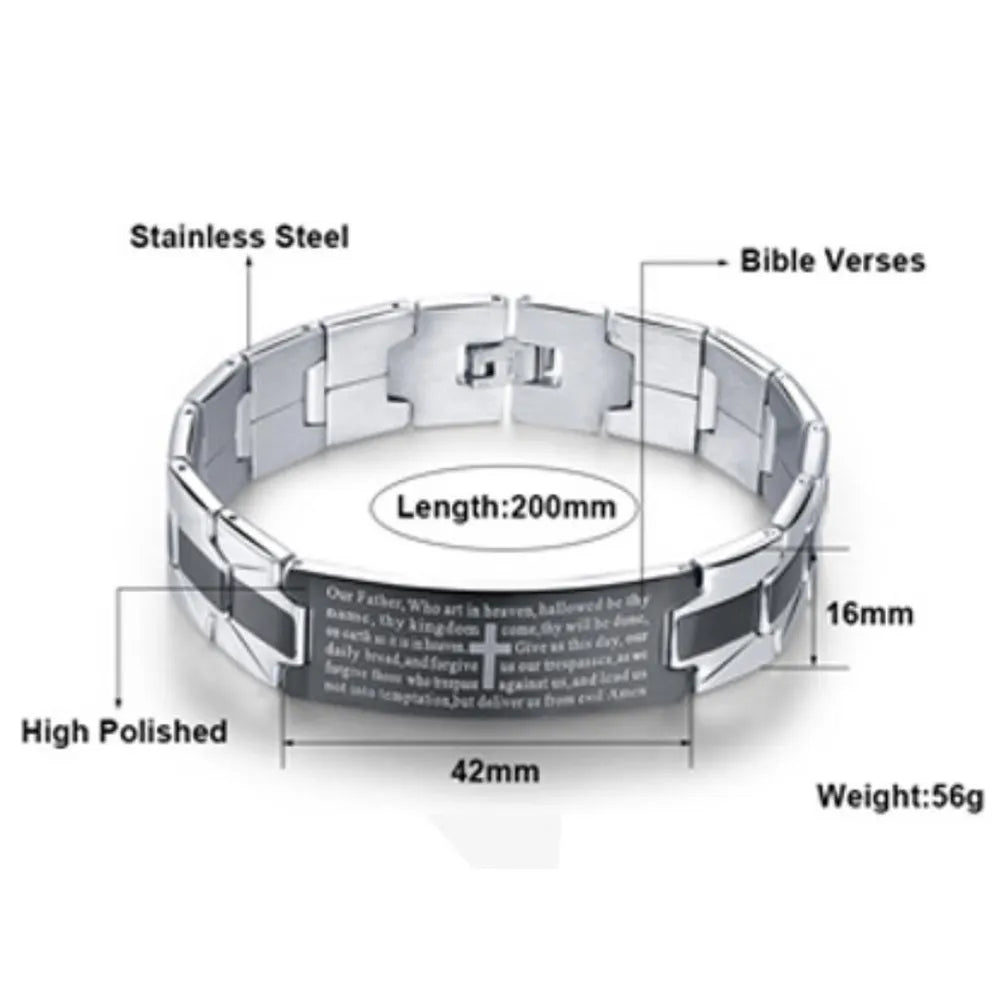Engraved Stainless Steel Chain Bracelet — product view 3