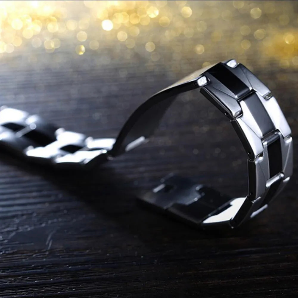 Engraved Stainless Steel Chain Bracelet — product view 6