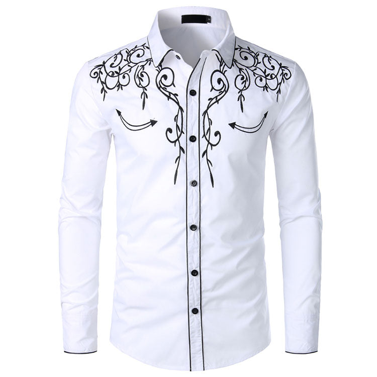 Slim Fit Western Long Sleeve Shirt, additional view 7