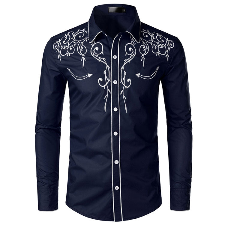 Slim Fit Western Long Sleeve Shirt, additional view 14
