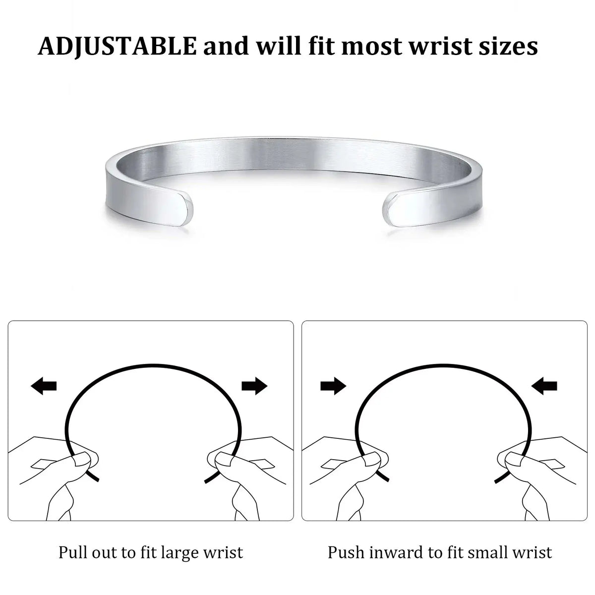 LFD Emblem Steel Cuff Bracelet — product view 5
